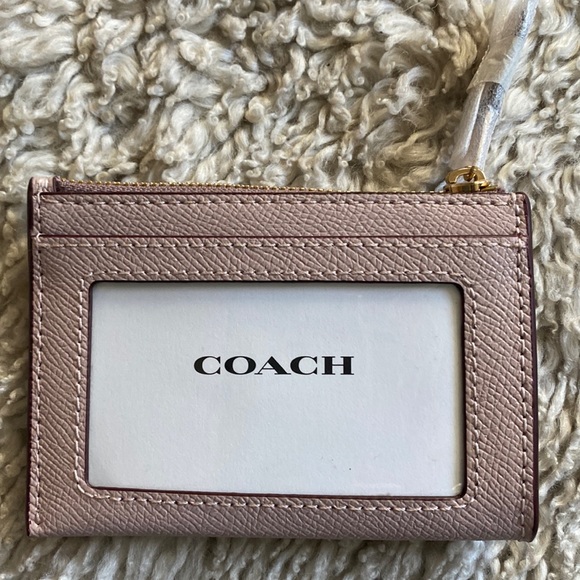 NWT Mauve Coach Mini Wallet with Keychain, still in packaging - Picture 2 of 6